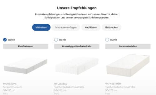 IKEA-Matratzen Empfehlungen